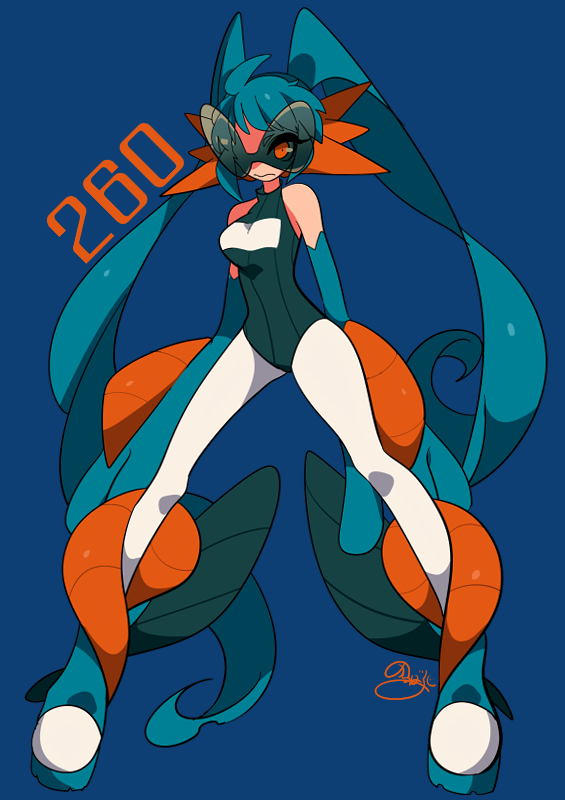 swampert and mega swampert (pokemon) drawn by sameyama_jiro