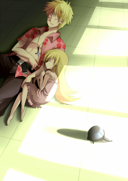 oshino shinobu and oshino meme (monogatari and 1 more) drawn by shizuki_sayaka