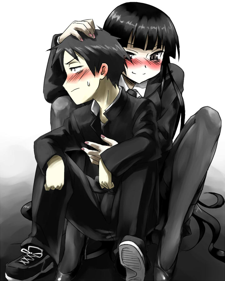 girlfriend and boyfriend (houkago play) drawn by nathaniel_pennel