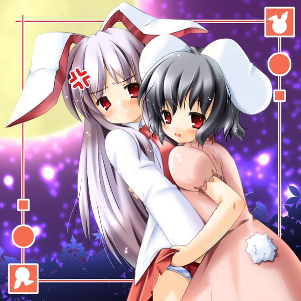 reisen udongein inaba and inaba tewi (touhou) drawn by monchy_pom