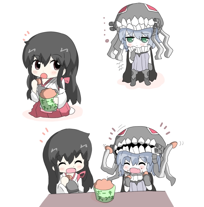 akagi and wo-class aircraft carrier (kantai collection) drawn by sanofu_(sasanobi)