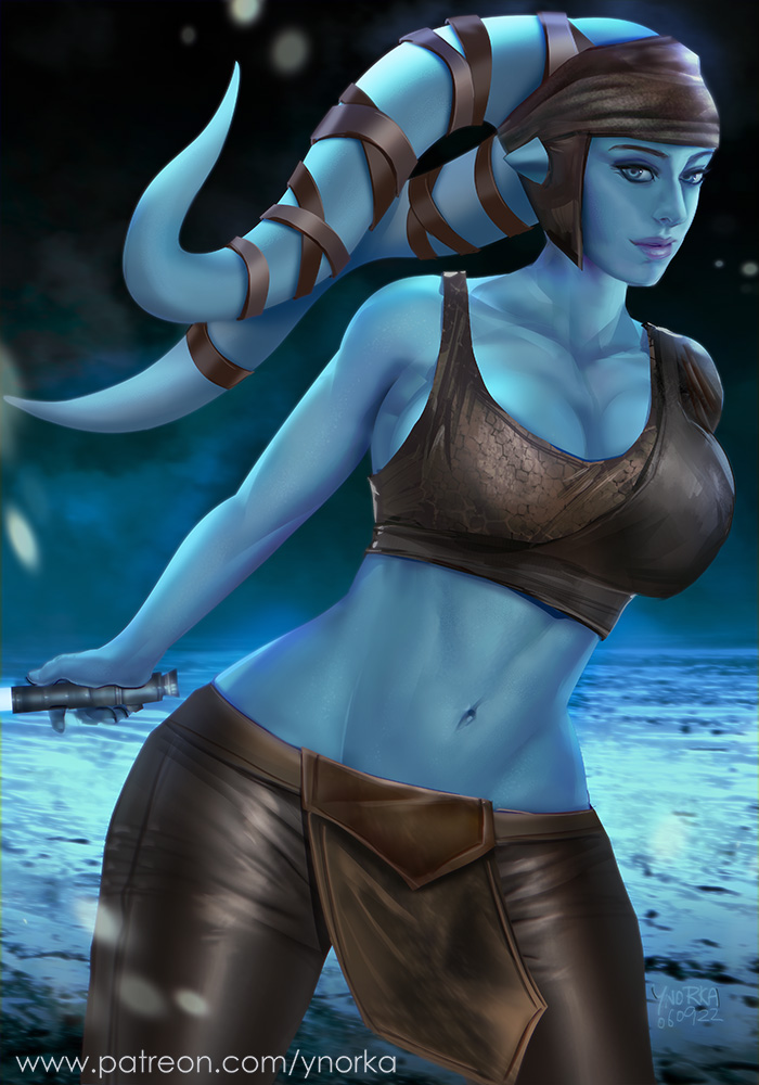 aayla secura (star wars) drawn by ynorka_chiu