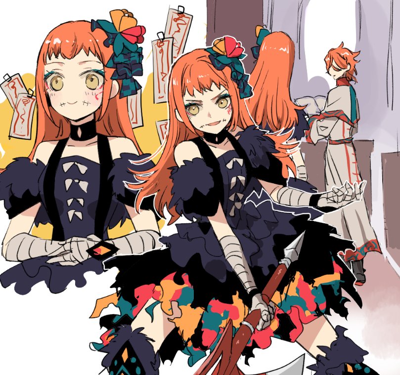 panette and pandreo (fire emblem and 1 more) drawn by tenjin_(ahan)