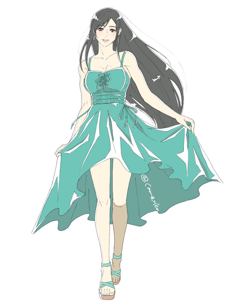 tifa lockhart (final fantasy and 2 more) drawn by camo_niku
