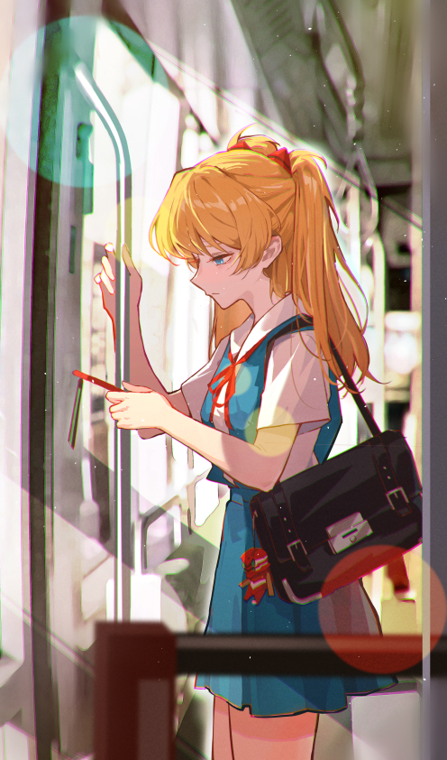 souryuu asuka langley and eva 02 (neon genesis evangelion) drawn by gcef3535
