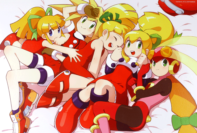 roll, roll caskett, and roll.exe (mega man and 3 more) drawn by kataiwa_yuri
