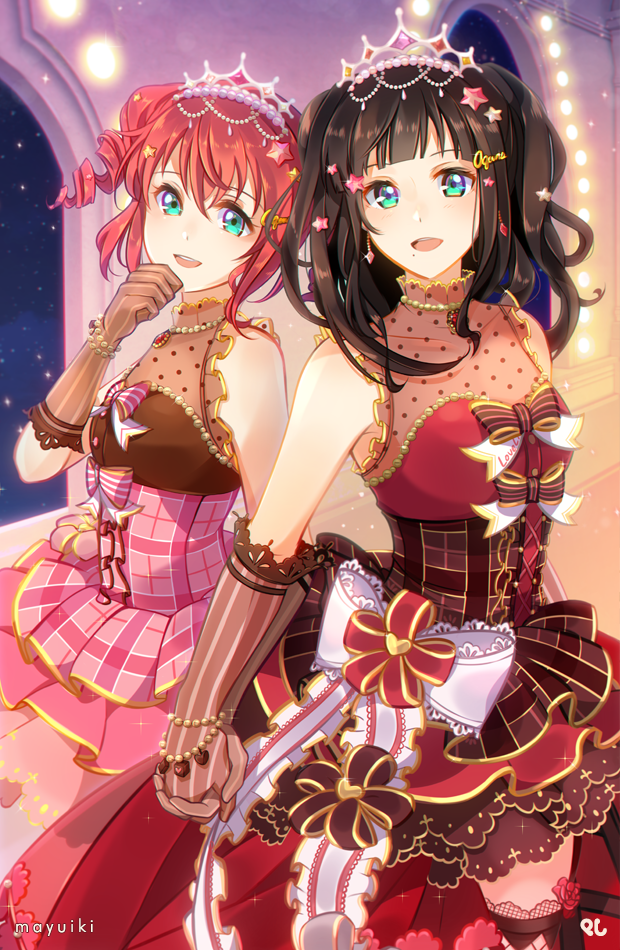 kurosawa dia and kurosawa ruby (love live! and 1 more) drawn by ebbilin