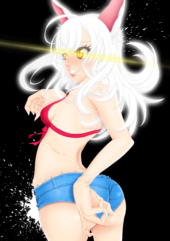 hanekawa tsubasa and black hanekawa (monogatari) drawn by kitahara_kiyoshi