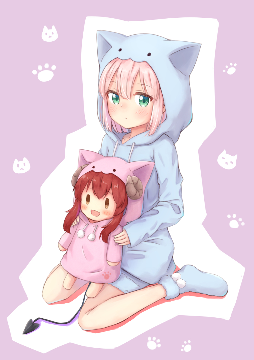 yoshida yuuko and chiyoda momo (machikado mazoku) drawn by kuramoto_takato