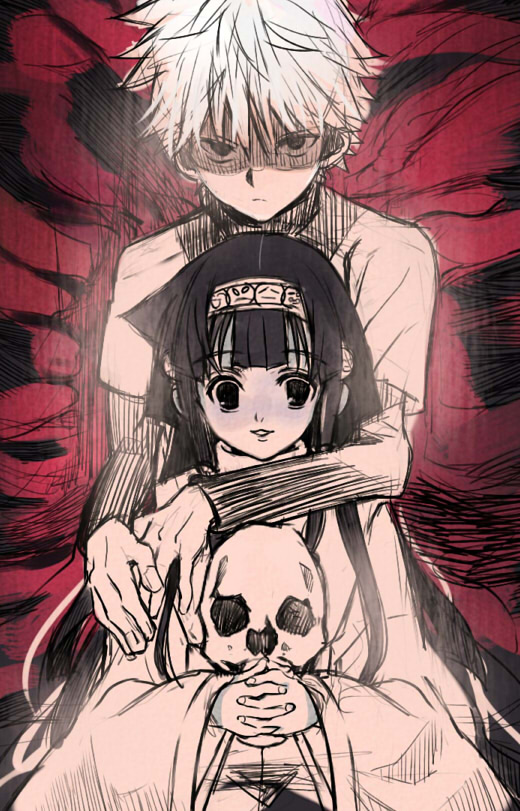 killua zoldyck and alluka zoldyck (hunter x hunter) drawn by urando
