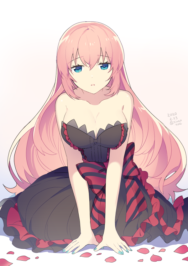 megurine luka (vocaloid and 1 more) drawn by sinaooo
