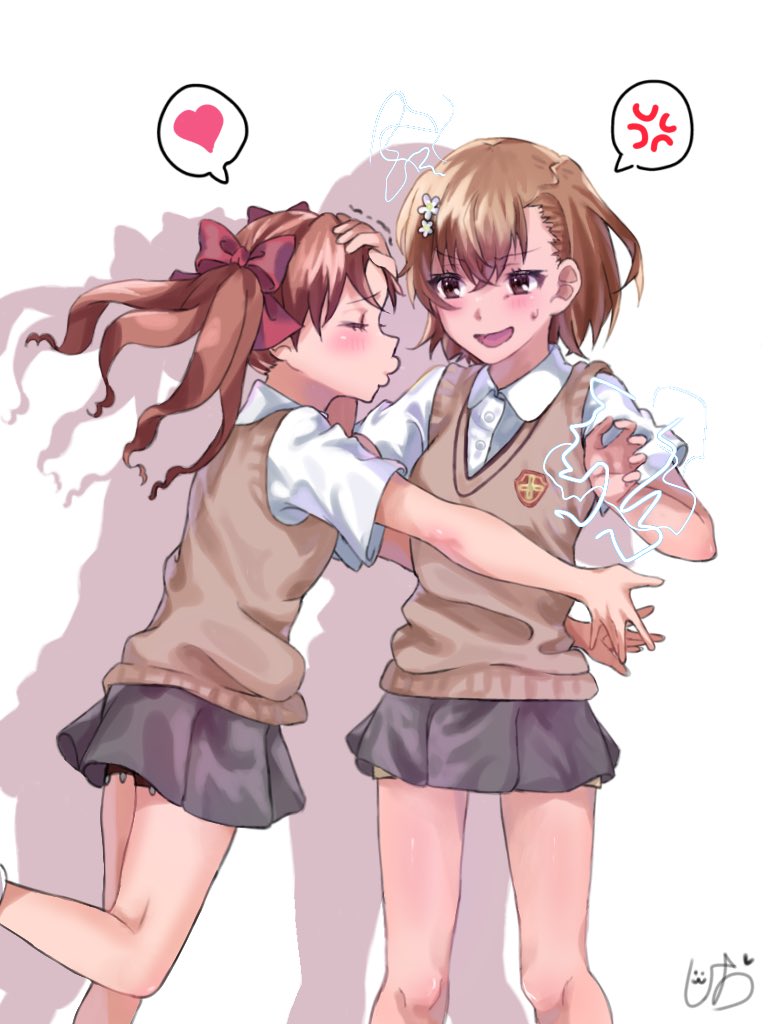 misaka mikoto and shirai kuroko (toaru majutsu no index and 1 more) drawn by sioo_1029