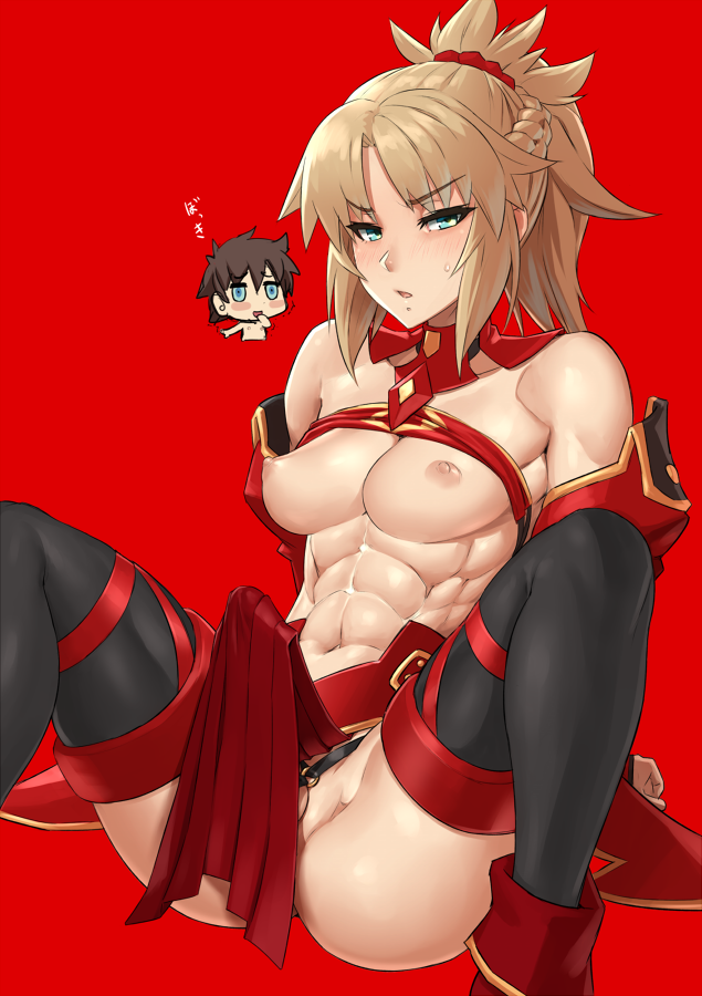 fujimaru ritsuka and mordred (fate and 3 more) drawn by mikoyan