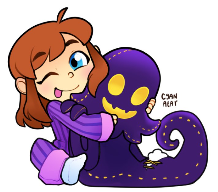 hat kid and snatcher (a hat in time) drawn by jenna_brown