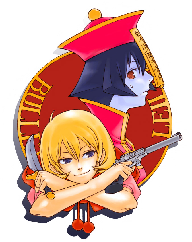 hsien-ko and b.b. hood (darkstalkers) drawn by yumi-hiko