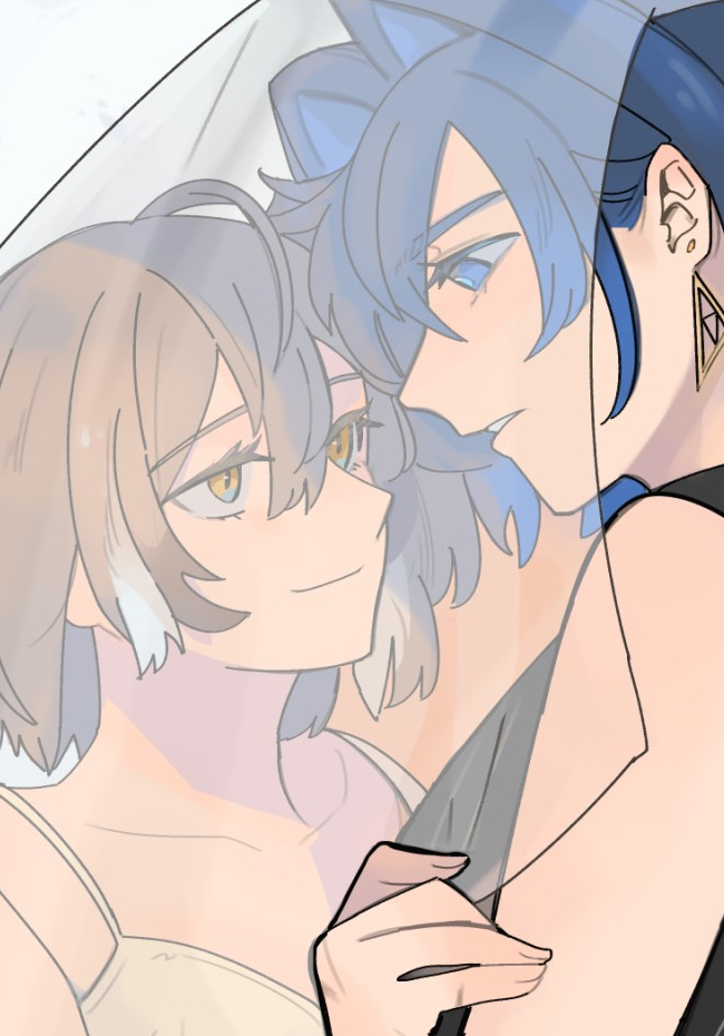 ouro kronii and nanashi mumei (hololive and 1 more) drawn by fongban_illust