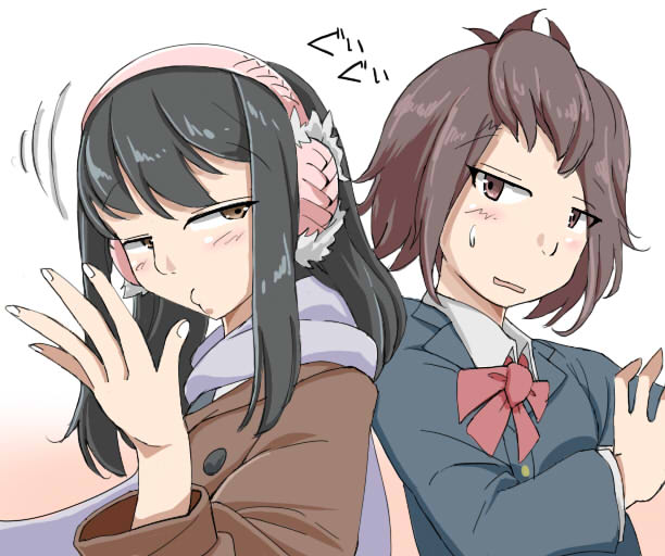 kimishima kana and murano satomi (kiseijuu) drawn by kisetsu_kinoko