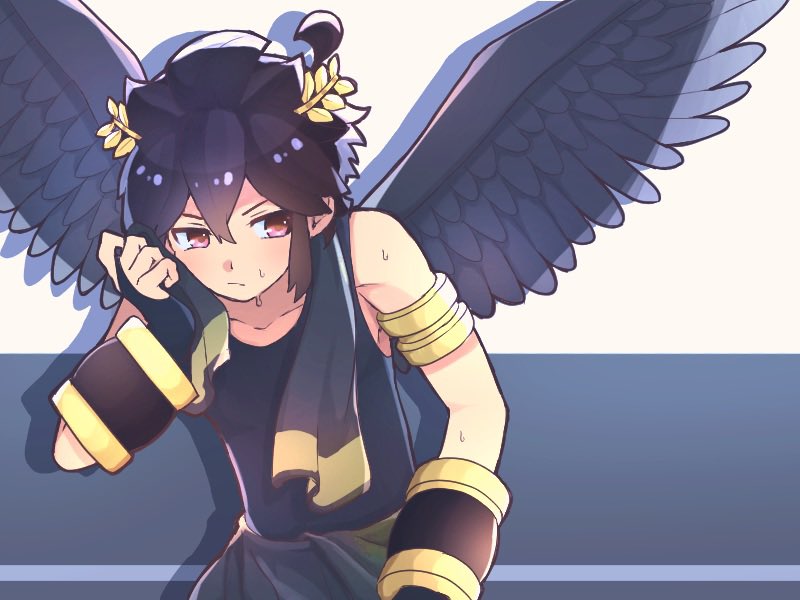 dark pit (kid icarus and 1 more) drawn by waffuum