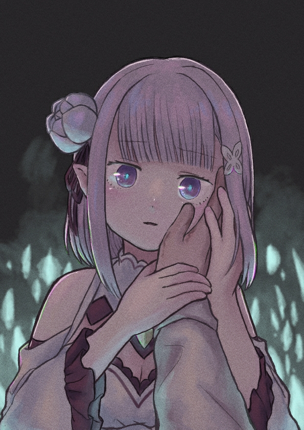 emilia and natsuki subaru (re:zero kara hajimeru isekai seikatsu) drawn by kotarou_(kotakota_ee)