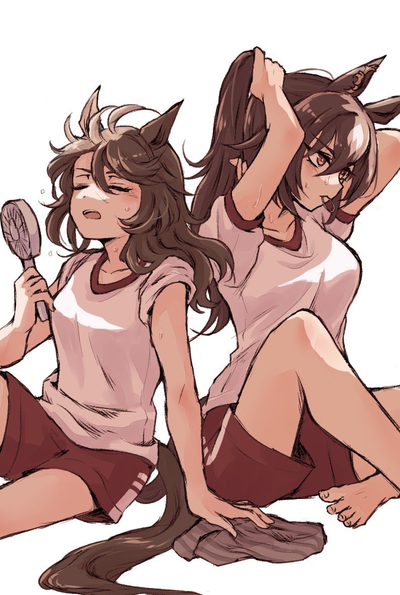 sirius symboli and nakayama festa (umamusume) drawn by namuko