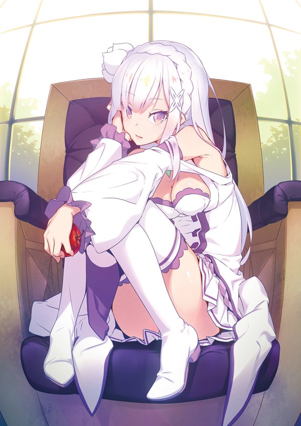 emilia (re:zero kara hajimeru isekai seikatsu) drawn by nilitsu