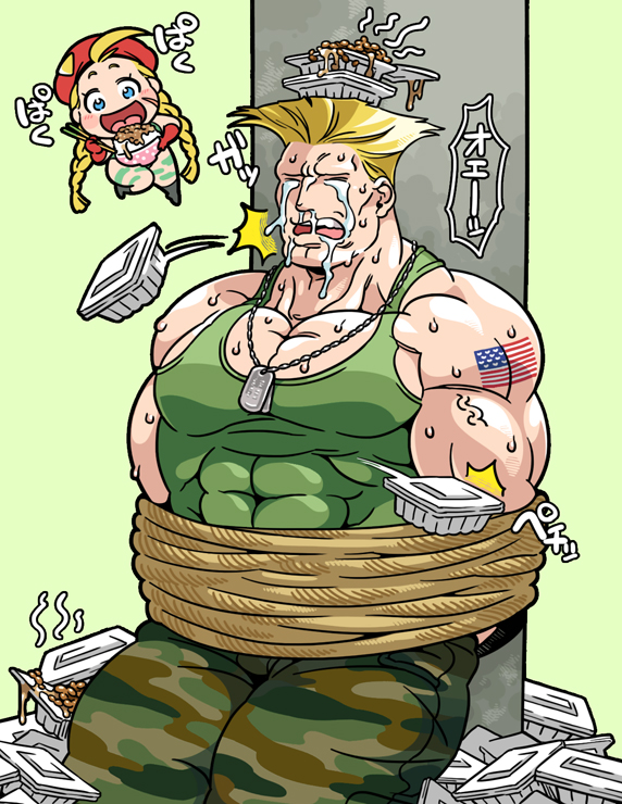 cammy white and guile (street fighter) drawn by doboshiru