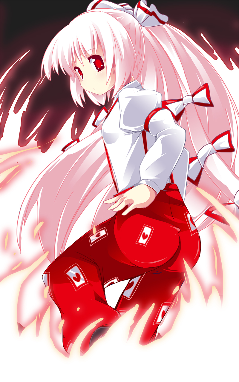 fujiwara no mokou (touhou) drawn by fa_no_hito