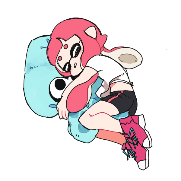 inkling player character and inkling girl (splatoon and 1 more) drawn by yoshida_(yooosida)