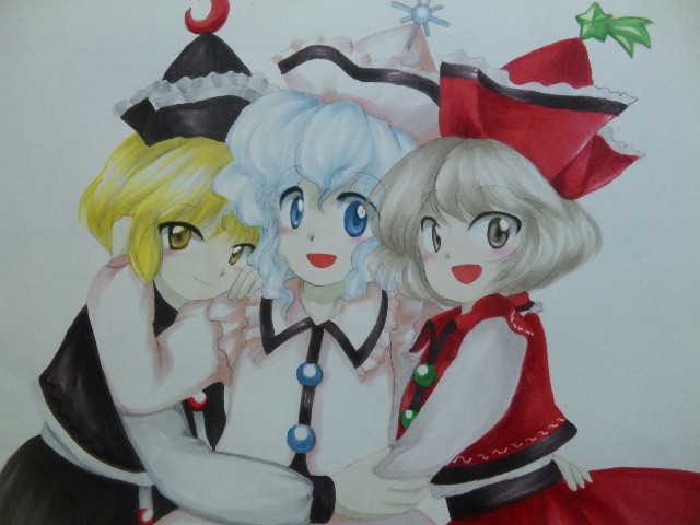 lunasa prismriver, merlin prismriver, and lyrica prismriver (touhou) drawn by shu_(loveeater)