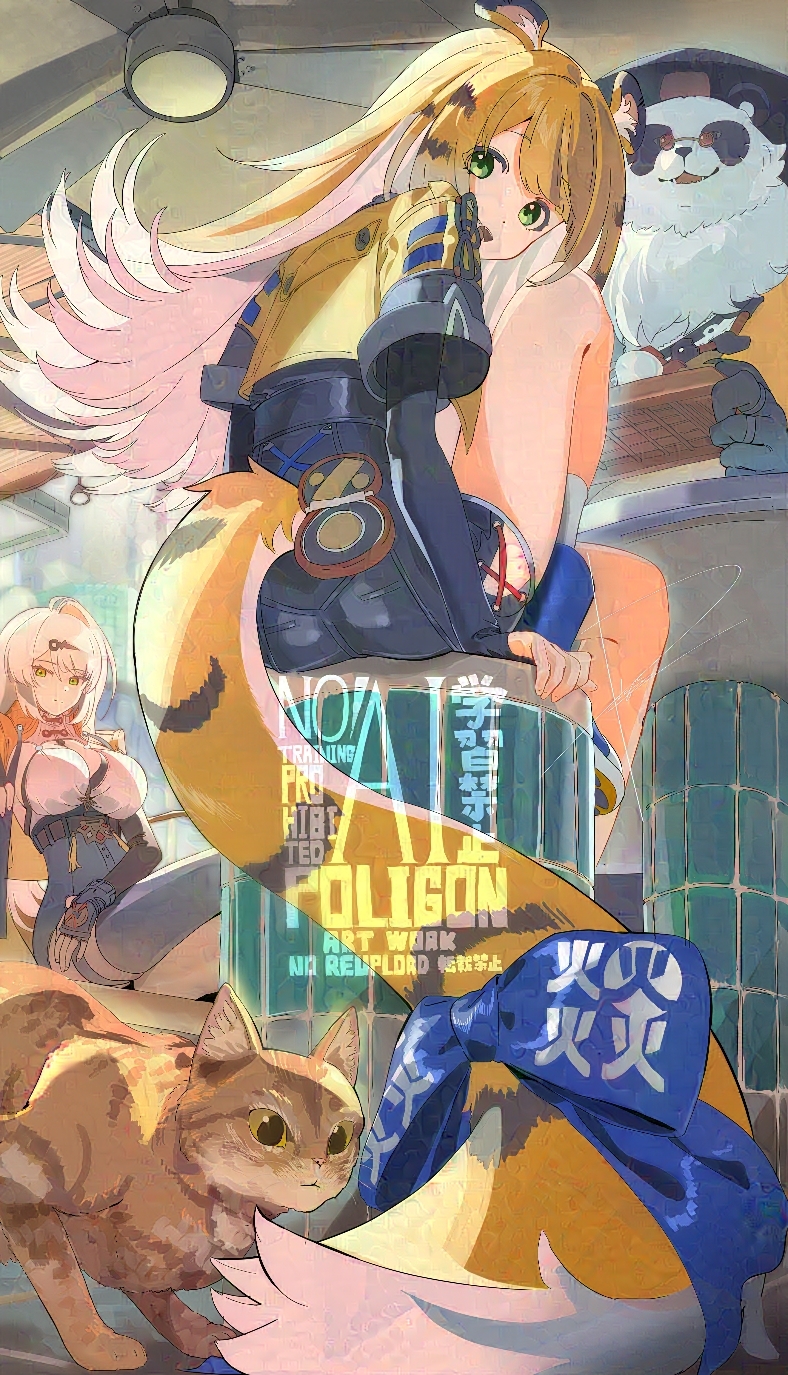 yixuan, ju fufu, and pan yinhu (zenless zone zero) drawn by poligon_(046)