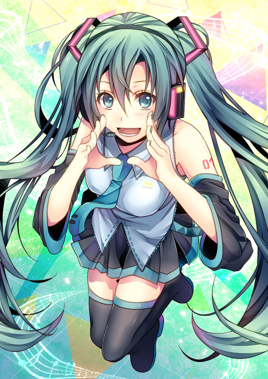 hatsune miku (vocaloid) drawn by shiomizu_(swat)