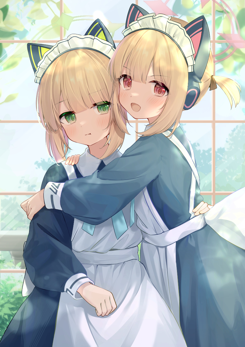 momoi and midori (blue archive) drawn by mogumogumo_0