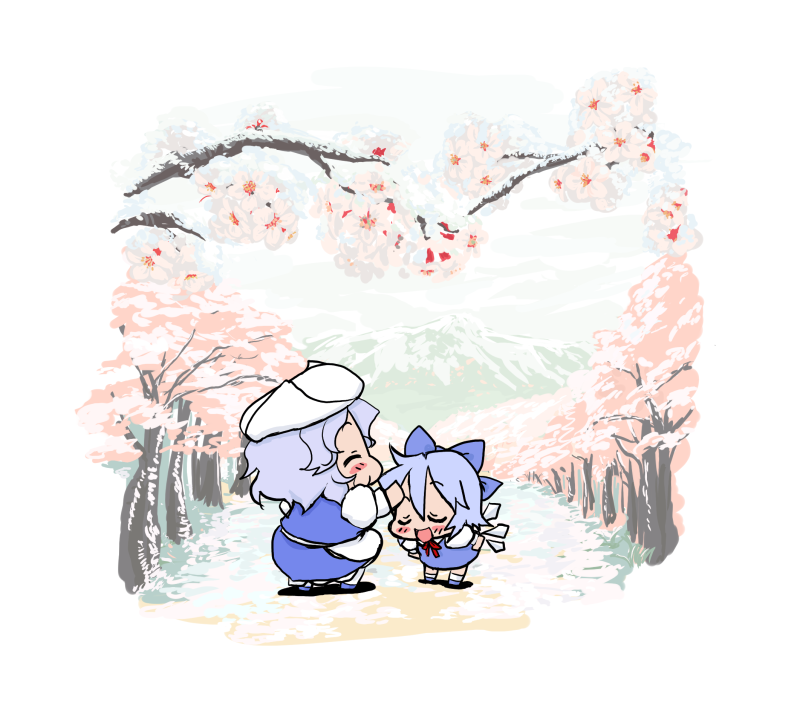 cirno and letty whiterock (touhou) drawn by baku_taso