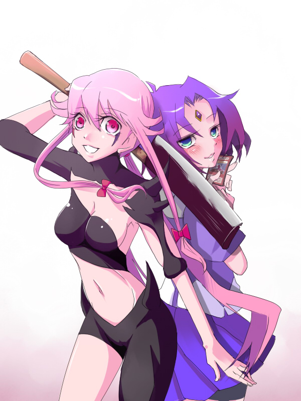 gasai yuno and yubel (yu-gi-oh! and 2 more) drawn by kagamimochi