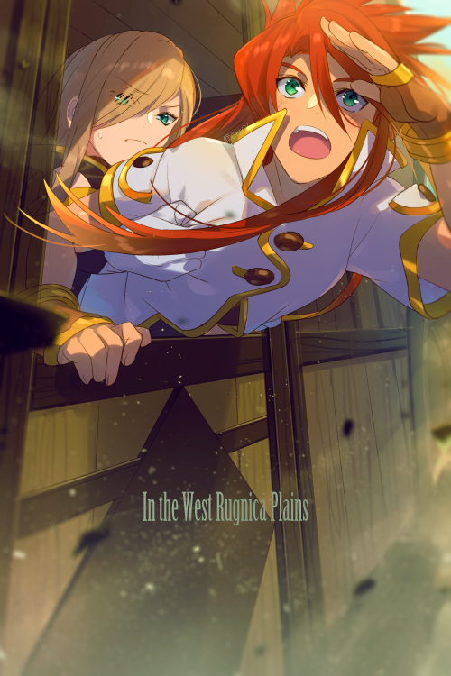 tear grants and luke fon fabre (tales of and 1 more) drawn by echo_(circa)