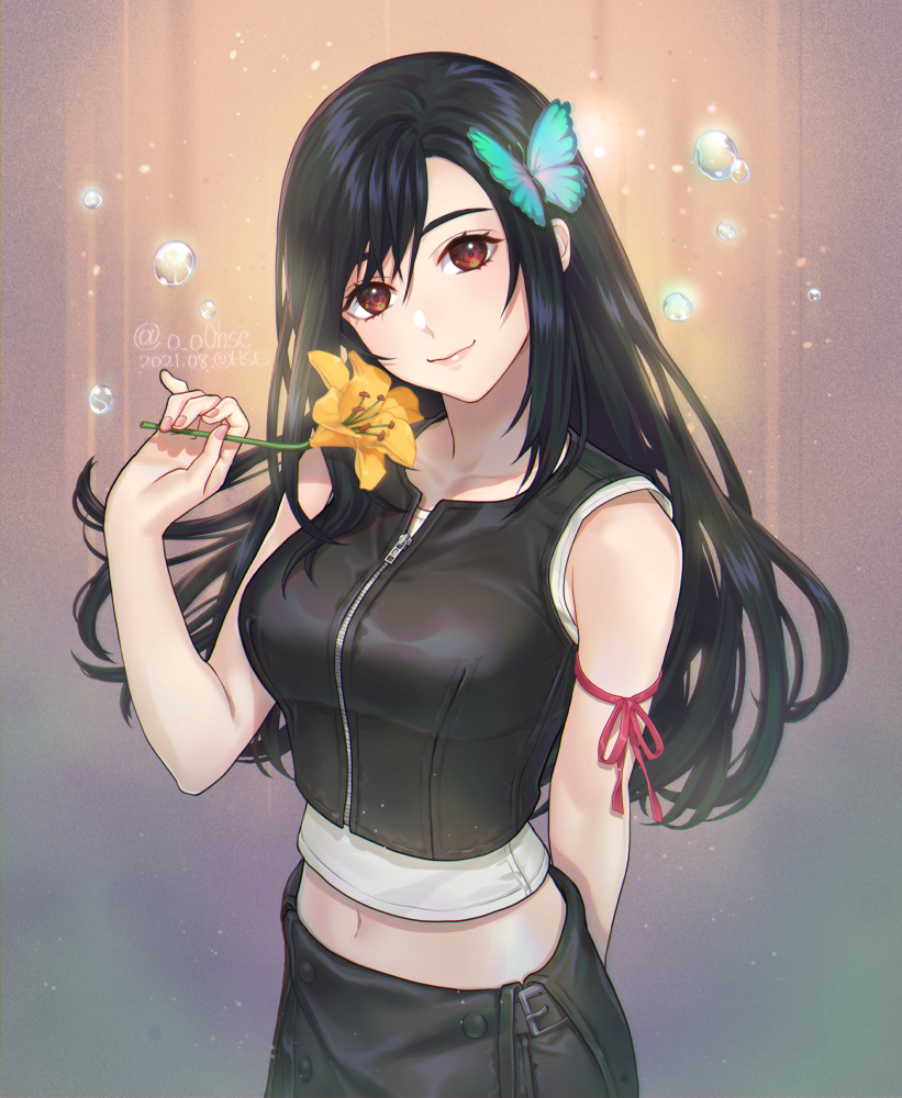 tifa lockhart (final fantasy and 2 more) drawn by ohse