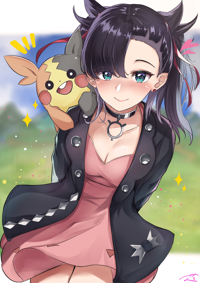 marnie and morpeko (pokemon and 1 more) drawn by konata_(knt_banri)