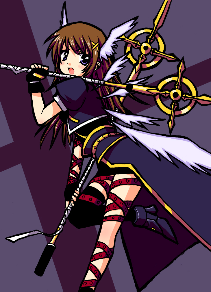 yagami hayate, reinforce, and schwertkreuz (lyrical nanoha and 1 more) drawn by saki_chisuzu
