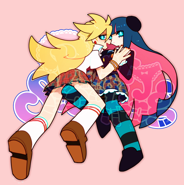 stocking and panty (panty & stocking with garterbelt) drawn by oru_(hone_oru)
