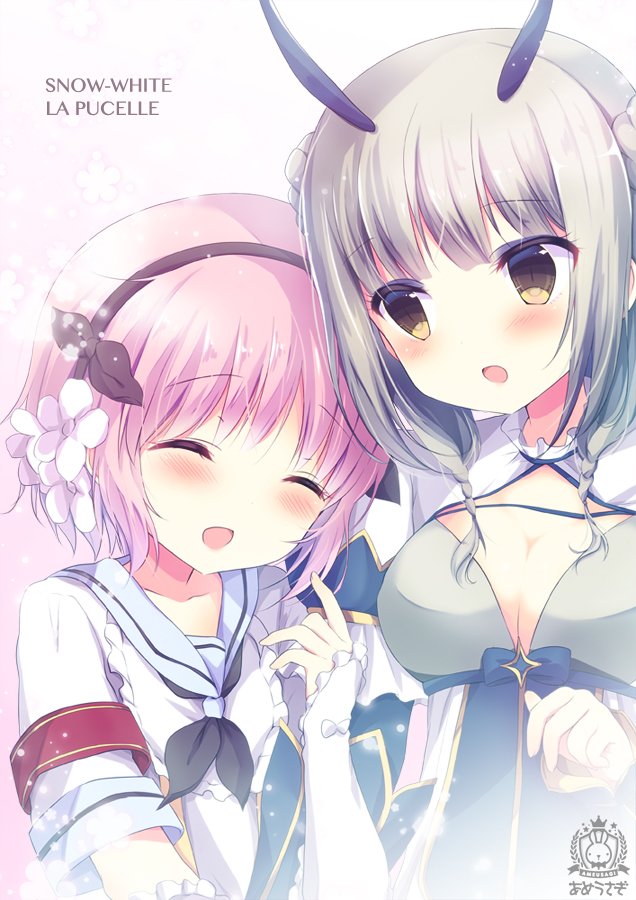 snow white and la pucelle (mahou shoujo ikusei keikaku and 1 more) drawn by amedamacon