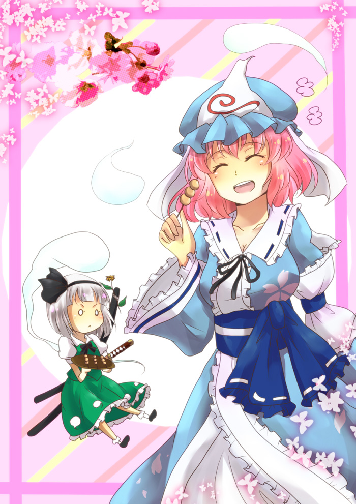 konpaku youmu and saigyouji yuyuko (touhou) drawn by chancha