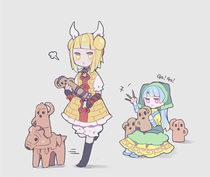 haniyasushin keiki and joutouguu mayumi (touhou) drawn by cosmicmind