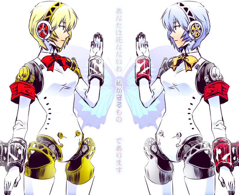 ayanami rei and aigis (persona and 2 more) drawn by ks53