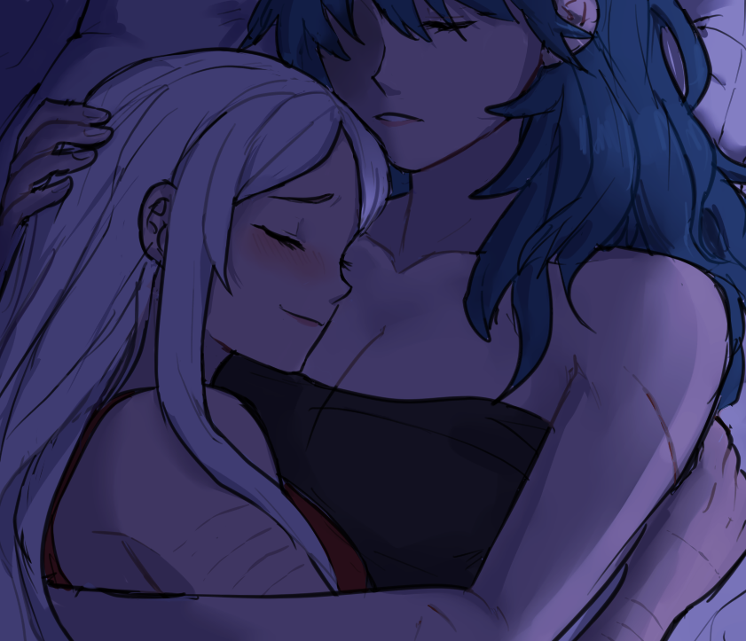 female byleth and edelgard von hresvelg (fire emblem and 1 more) drawn by dashingicecream