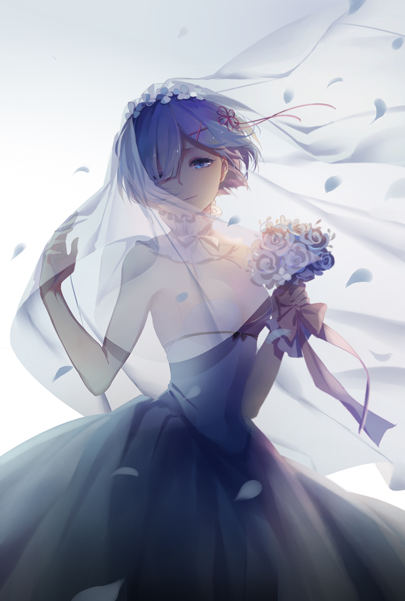 rem (re:zero kara hajimeru isekai seikatsu) drawn by eyokiki