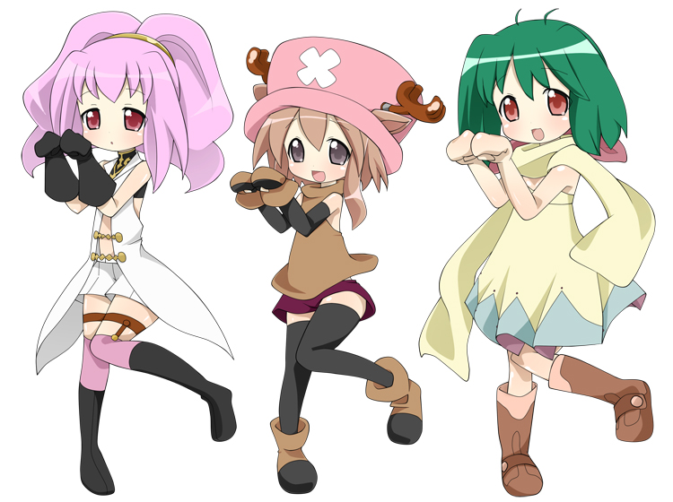 ranka lee, tony tony chopper, and anya alstreim (one piece and 3 more) drawn by kosui_(artist)