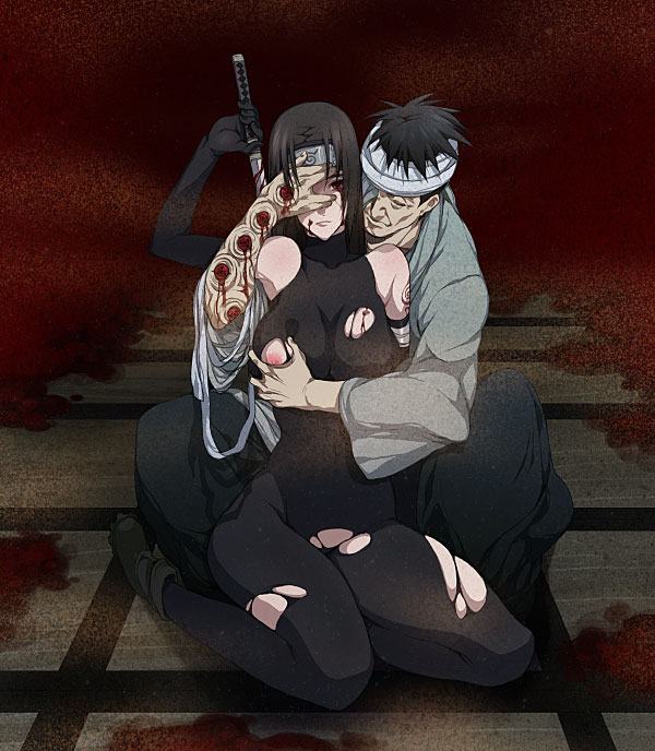 uchiha itachi and shimura danzou (naruto) drawn by zokenwatarushi