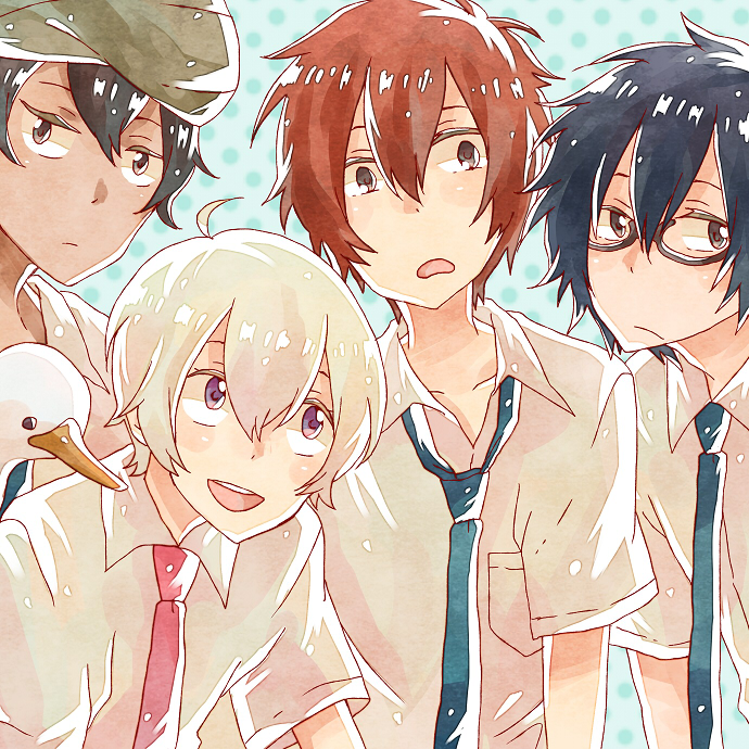 haru, sanada yuki, usami natsuki, akira agarkar yamada, and tapioka (tsuritama) drawn by miso_(mimimiso)