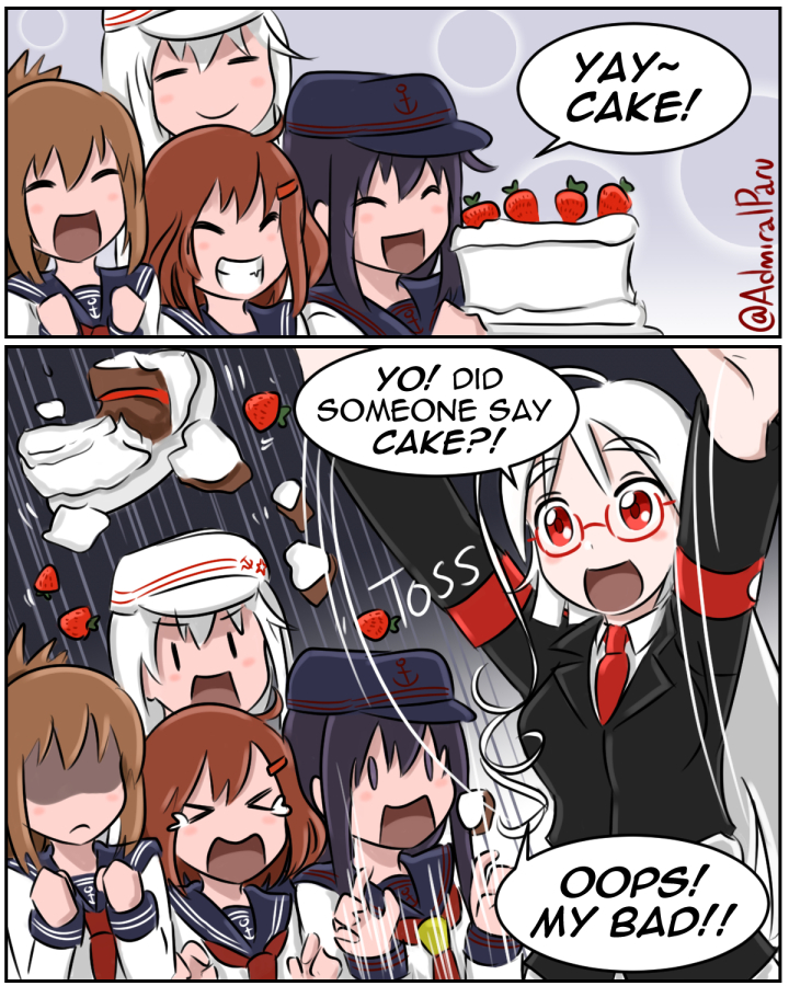 hibiki, inazuma, ikazuchi, akatsuki, female admiral, and 2 more (kantai collection) drawn by admiral_paru