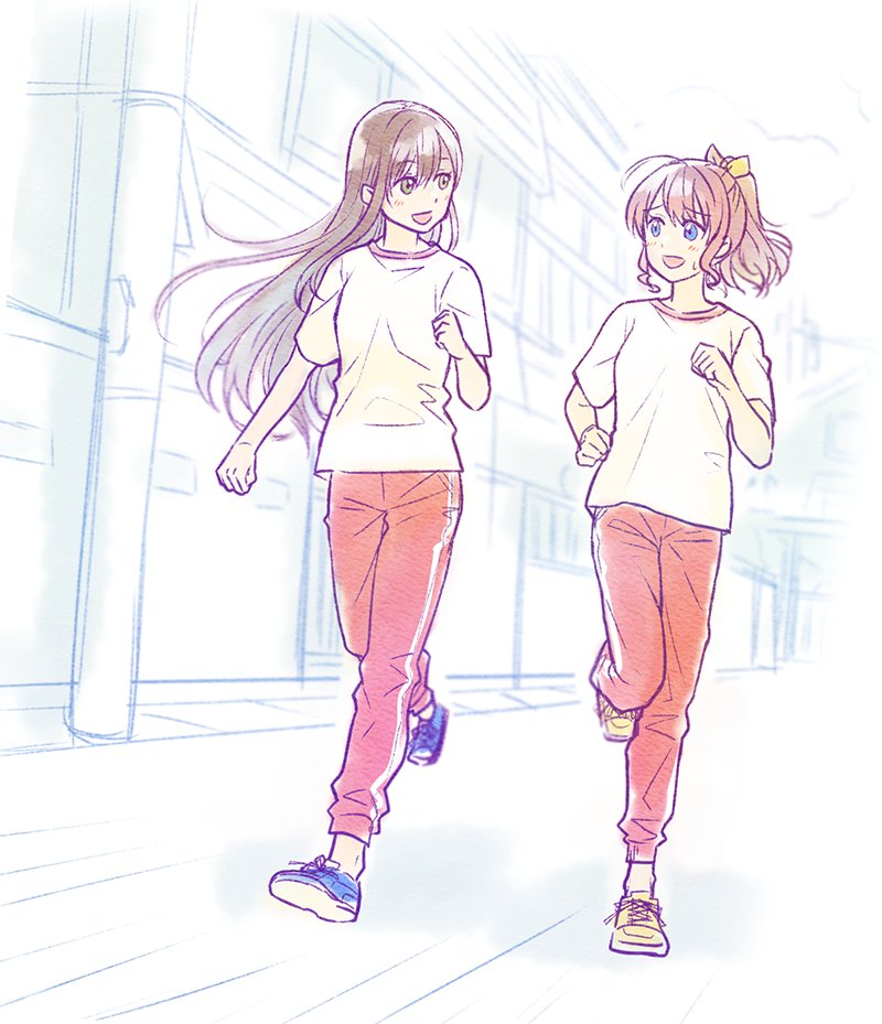 yamabuki saya and hanazono tae (bang dream!) drawn by hachikai_hacchi